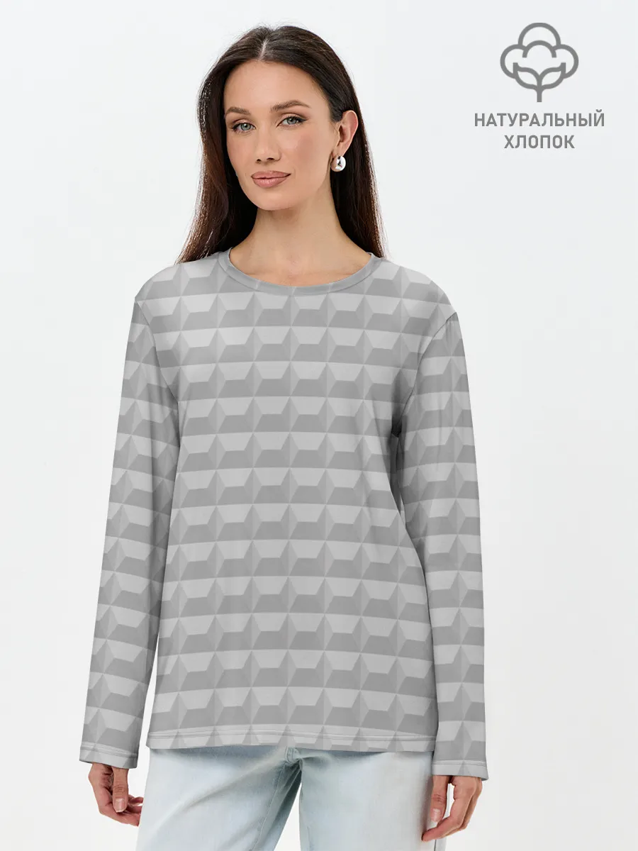 Лонгслив женский. Хлопок / Советский забор