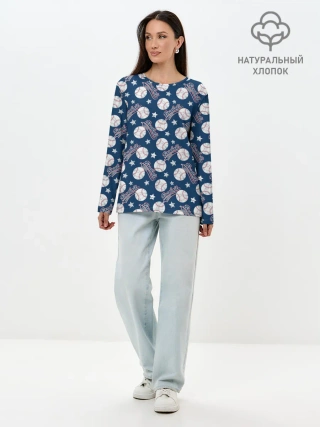 Лонгслив женский. Хлопок / Baseball