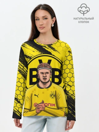 Лонгслив женский. Хлопок / ЭРЛИНГ ХОЛАНД / ERLING HAALAND