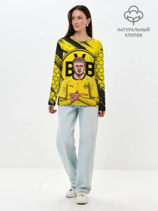 Лонгслив женский. Хлопок / ЭРЛИНГ ХОЛАНД / ERLING HAALAND