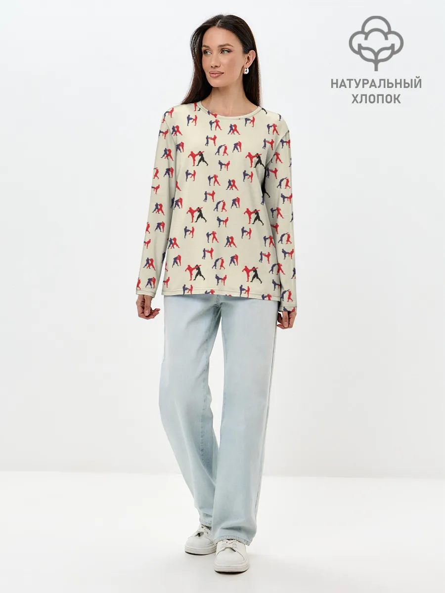 Лонгслив женский. Хлопок / ММА