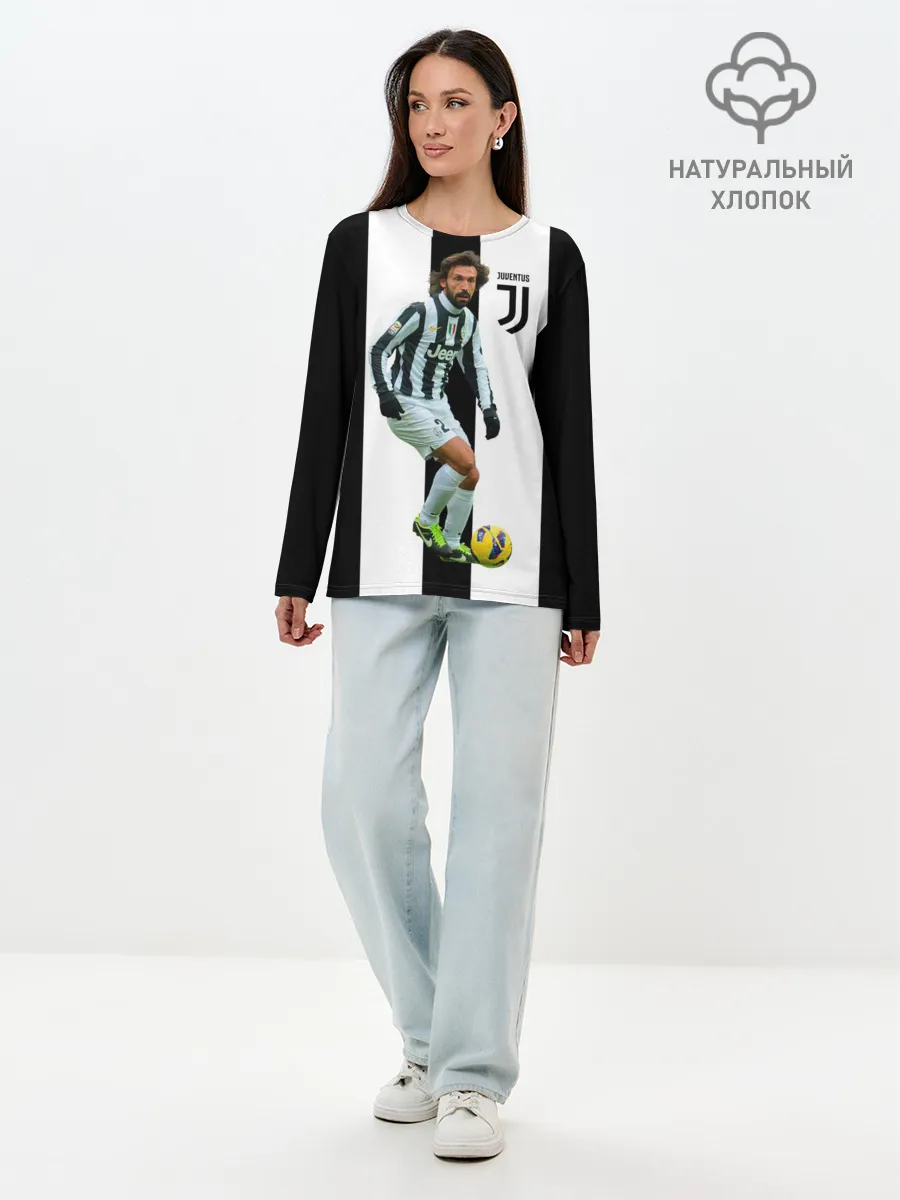 Лонгслив женский. Хлопок / Andrea Pirlo
