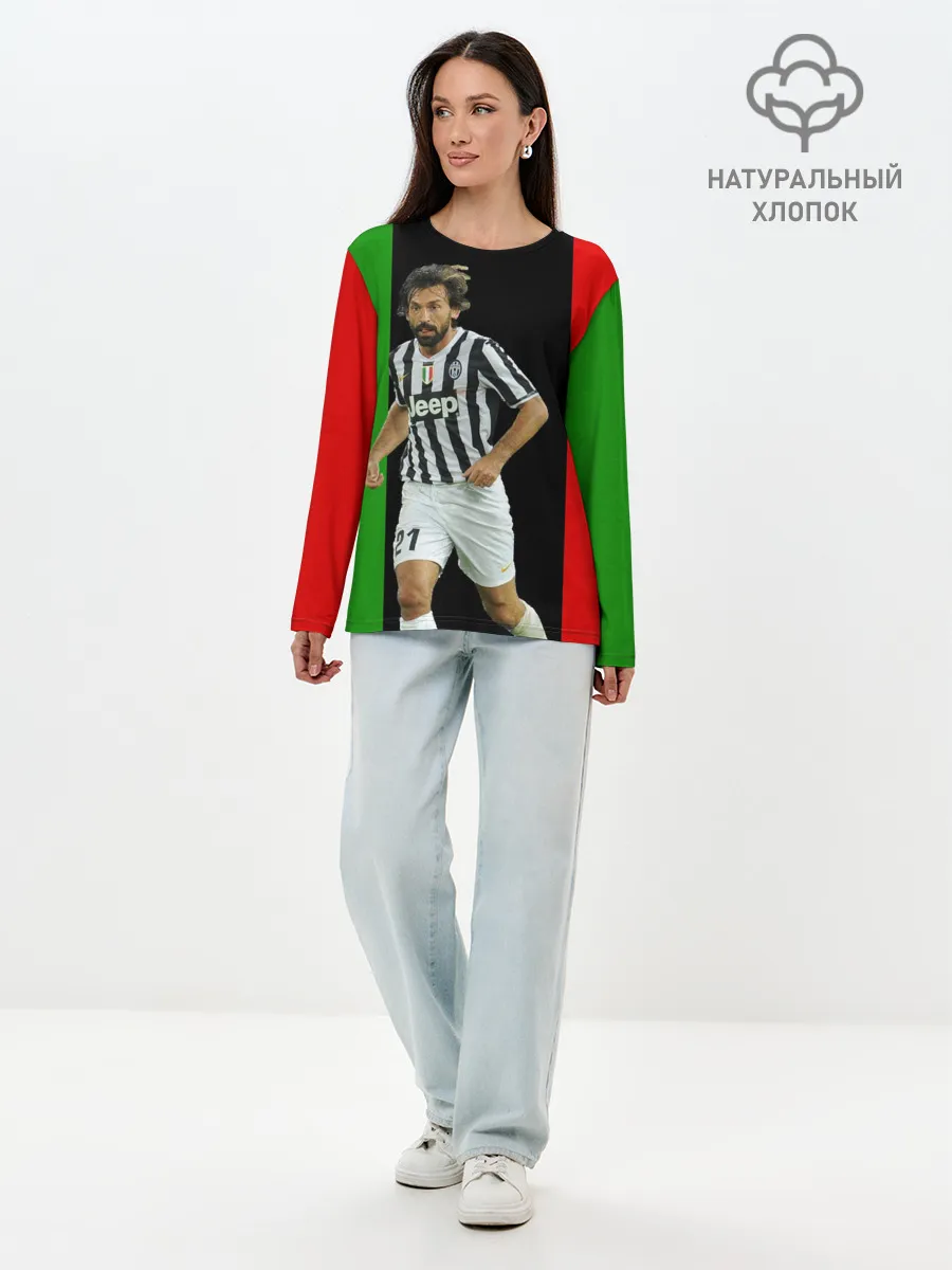 Лонгслив женский. Хлопок / Andrea Pirlo