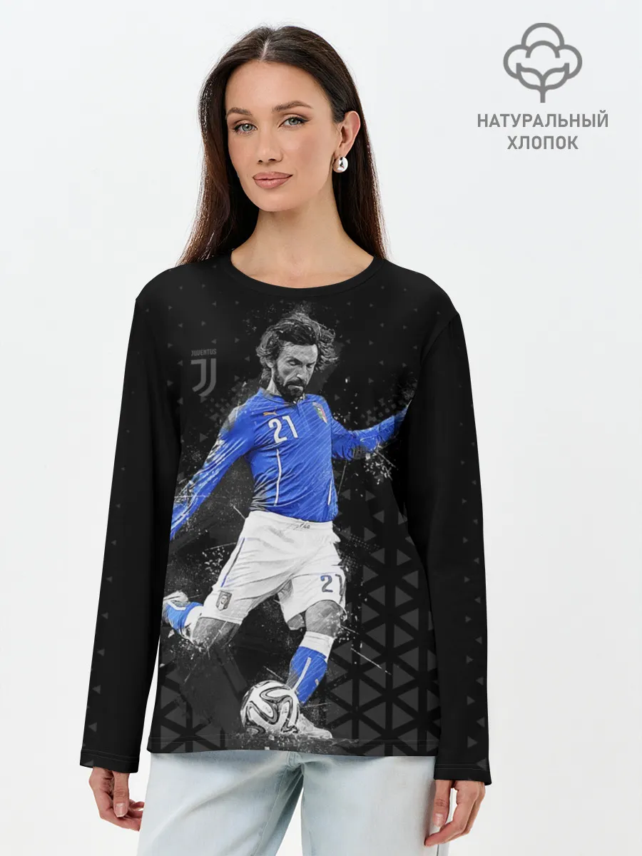 Лонгслив женский. Хлопок / Andrea Pirlo