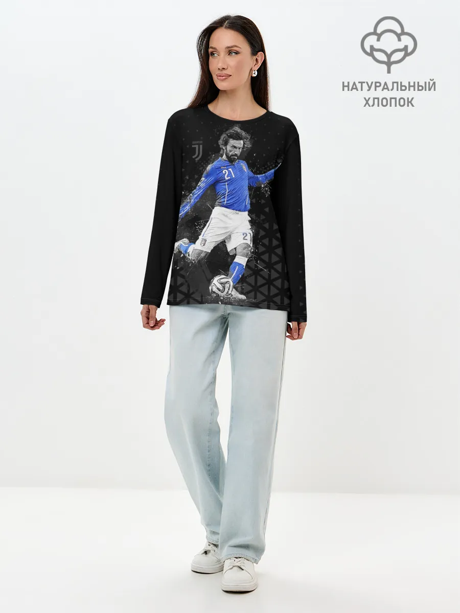 Лонгслив женский. Хлопок / Andrea Pirlo