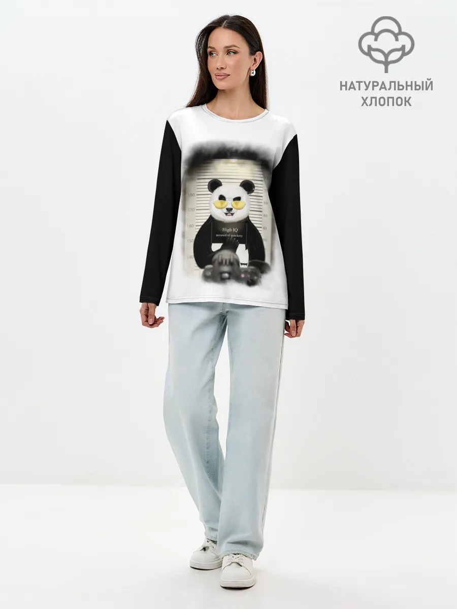 Лонгслив женский. Хлопок / Yami: hight IQ 3D