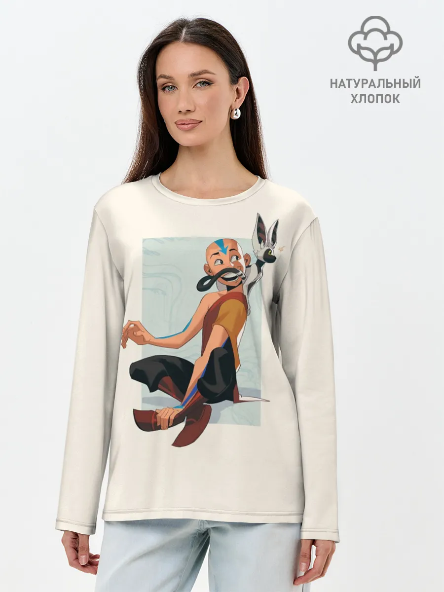 Лонгслив женский. Хлопок / Aang avatar