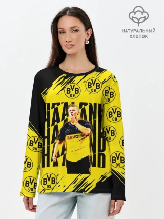 Лонгслив женский. Хлопок / ЭРЛИНГ ХОЛАНД / ERLING HAALAND