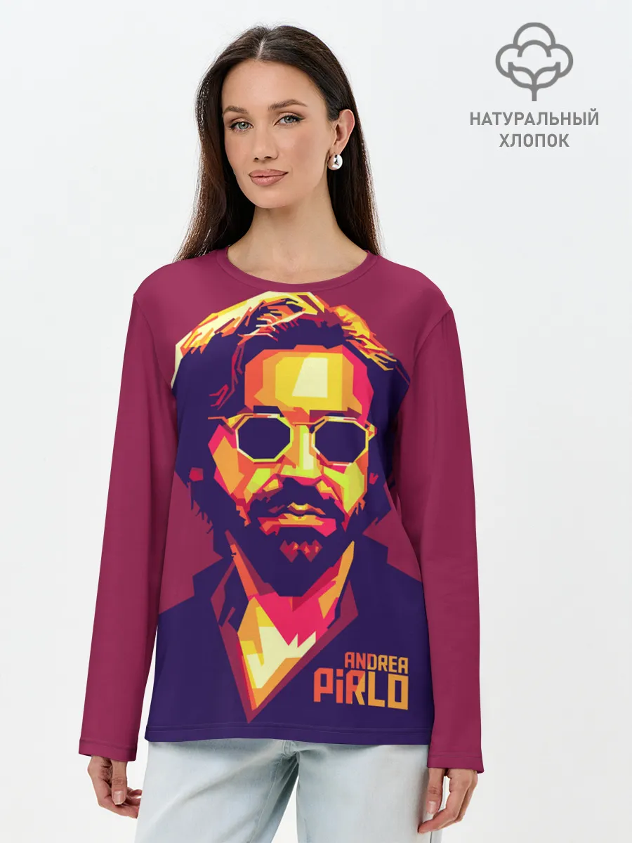 Лонгслив женский. Хлопок / Андреа Пирло
