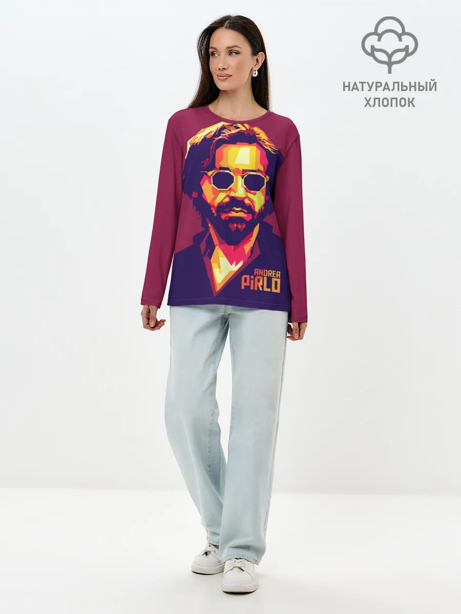 Лонгслив женский. Хлопок / Андреа Пирло