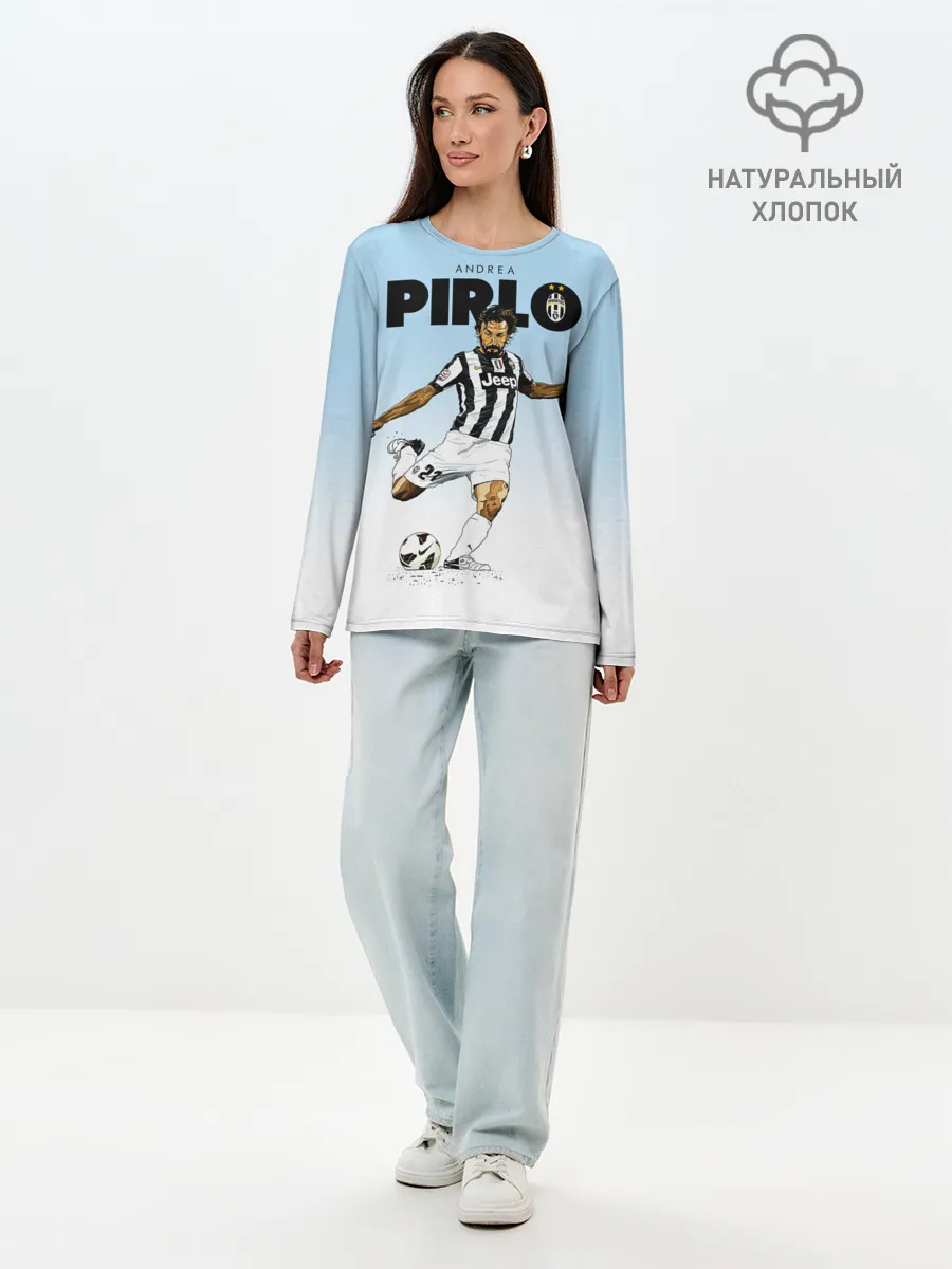 Лонгслив женский. Хлопок / Андреа Пирло