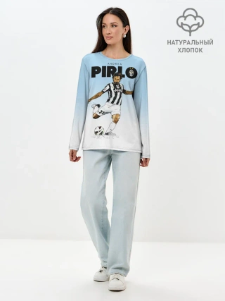 Лонгслив женский. Хлопок / Андреа Пирло
