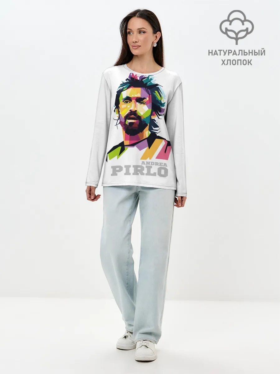 Лонгслив женский. Хлопок / Андреа Пирло