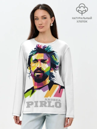 Лонгслив женский. Хлопок / Андреа Пирло