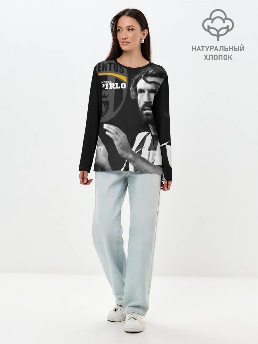 Лонгслив женский. Хлопок / Андреа Пирло