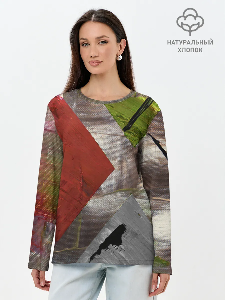 Лонгслив женский. Хлопок / Art Abstraction