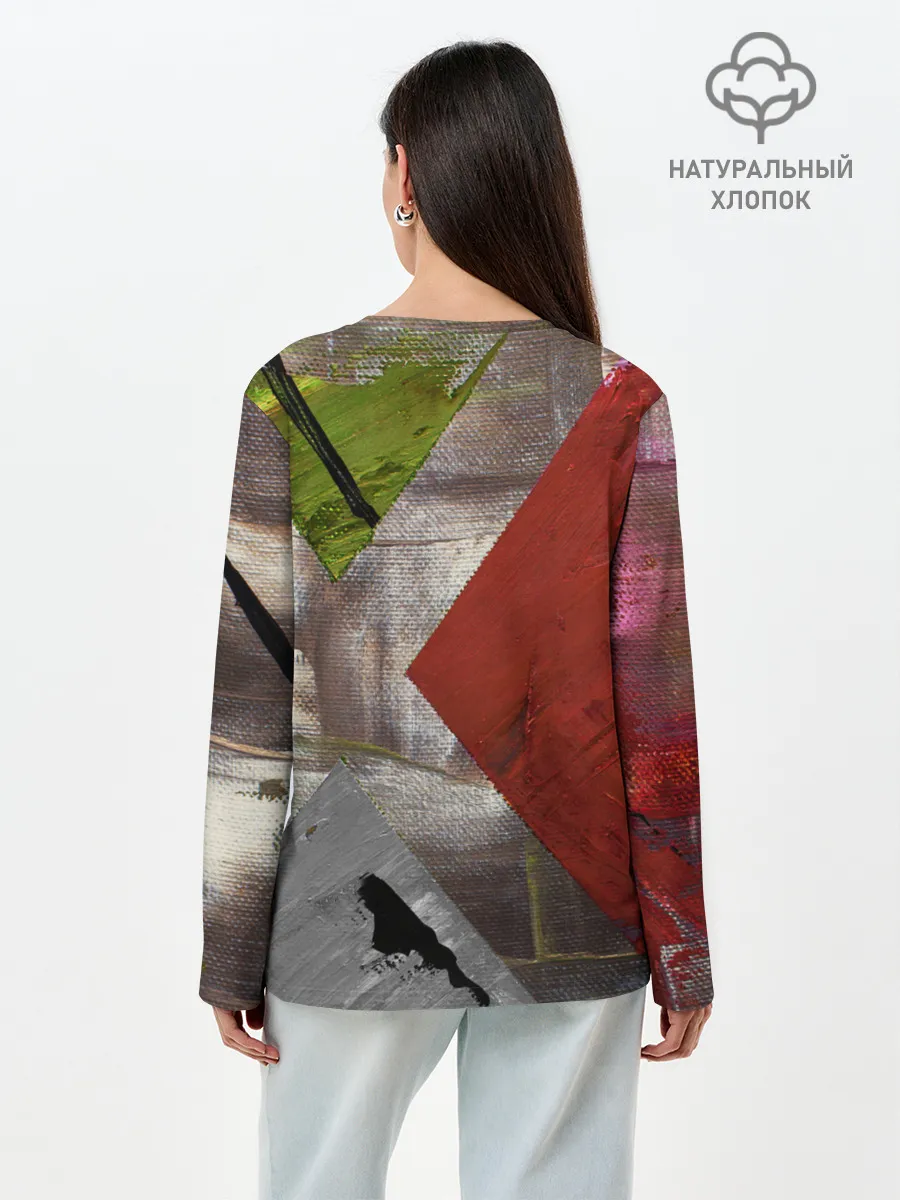 Лонгслив женский. Хлопок / Art Abstraction