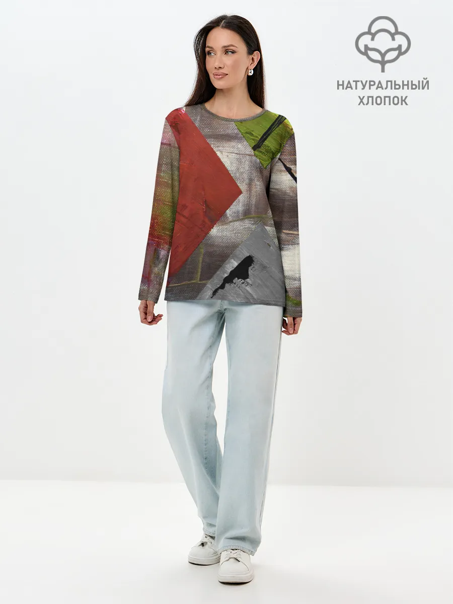 Лонгслив женский. Хлопок / Art Abstraction