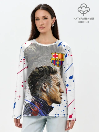 Лонгслив женский. Хлопок / НЕЙМАР / NEYMAR / БАРСЕЛОНА