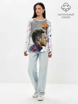 Лонгслив женский. Хлопок / НЕЙМАР / NEYMAR / БАРСЕЛОНА