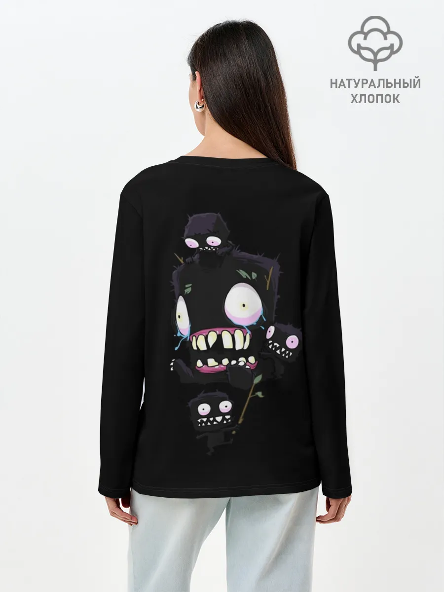 Лонгслив женский. Хлопок / Я монстр