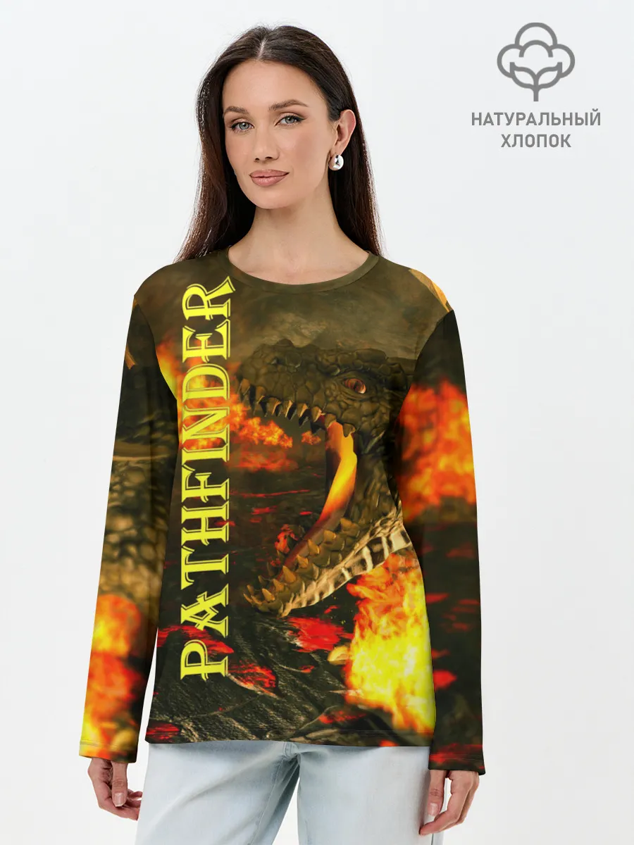 Лонгслив женский. Хлопок / Pathfinder | НРИ