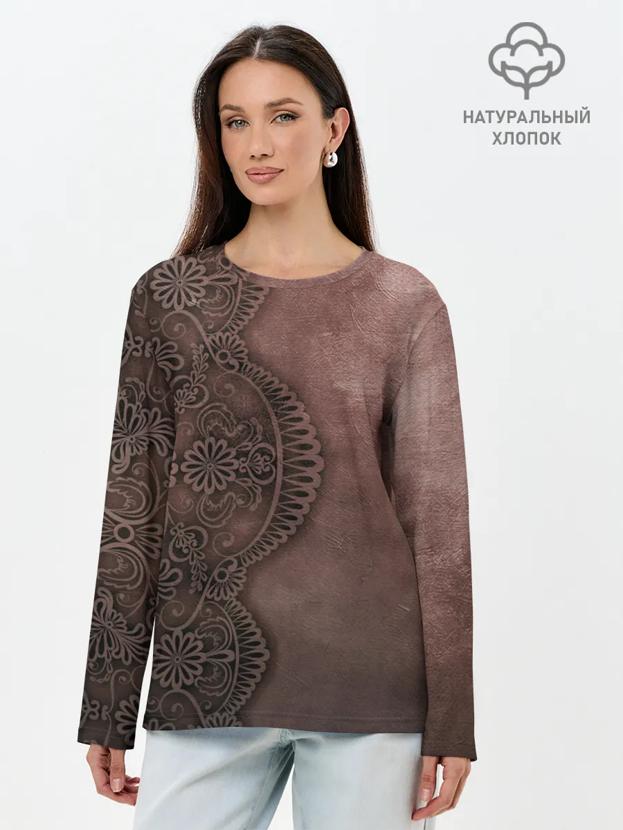 Лонгслив женский. Хлопок / Lace, Pattern