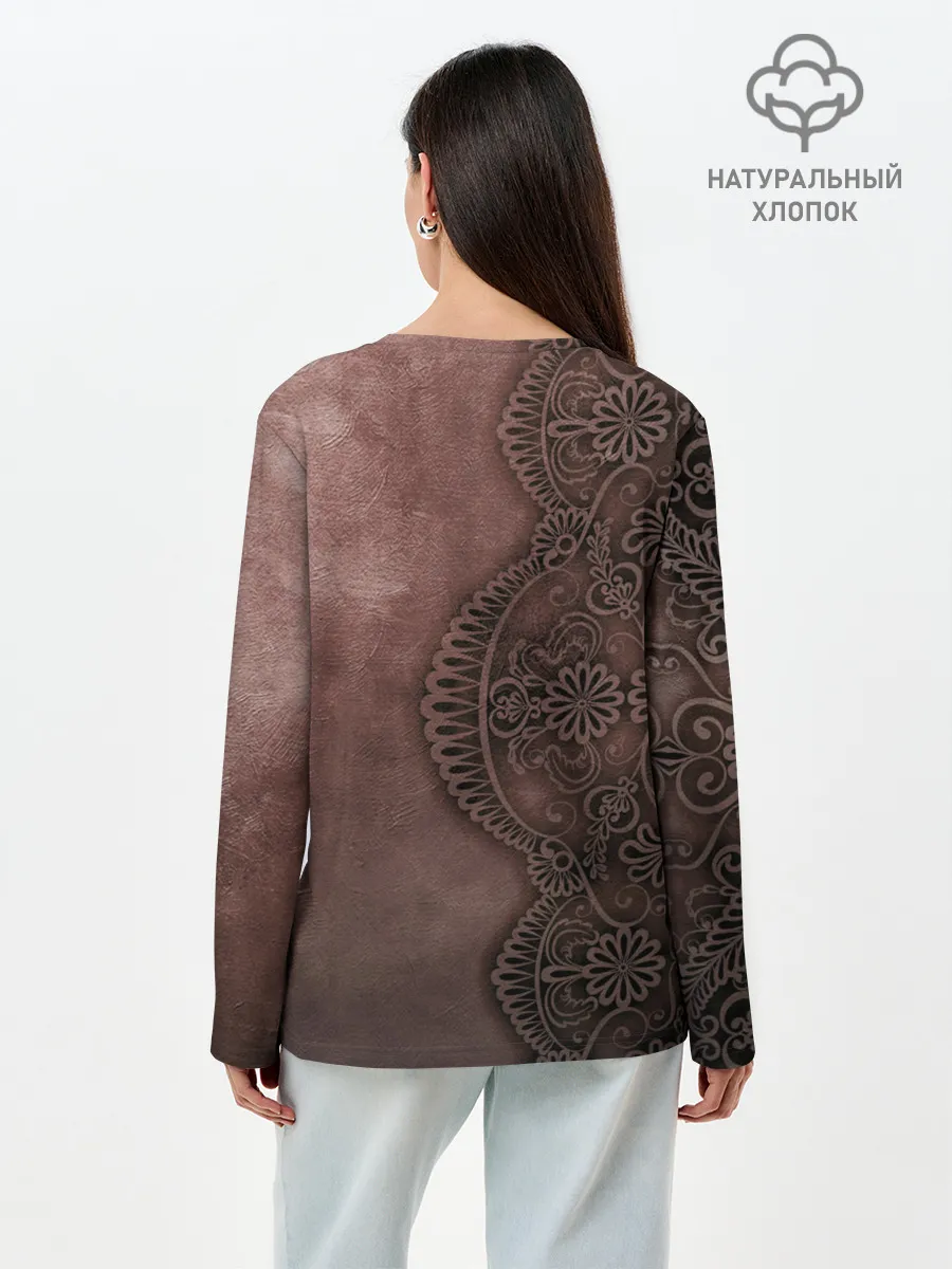 Лонгслив женский. Хлопок / Lace, Pattern