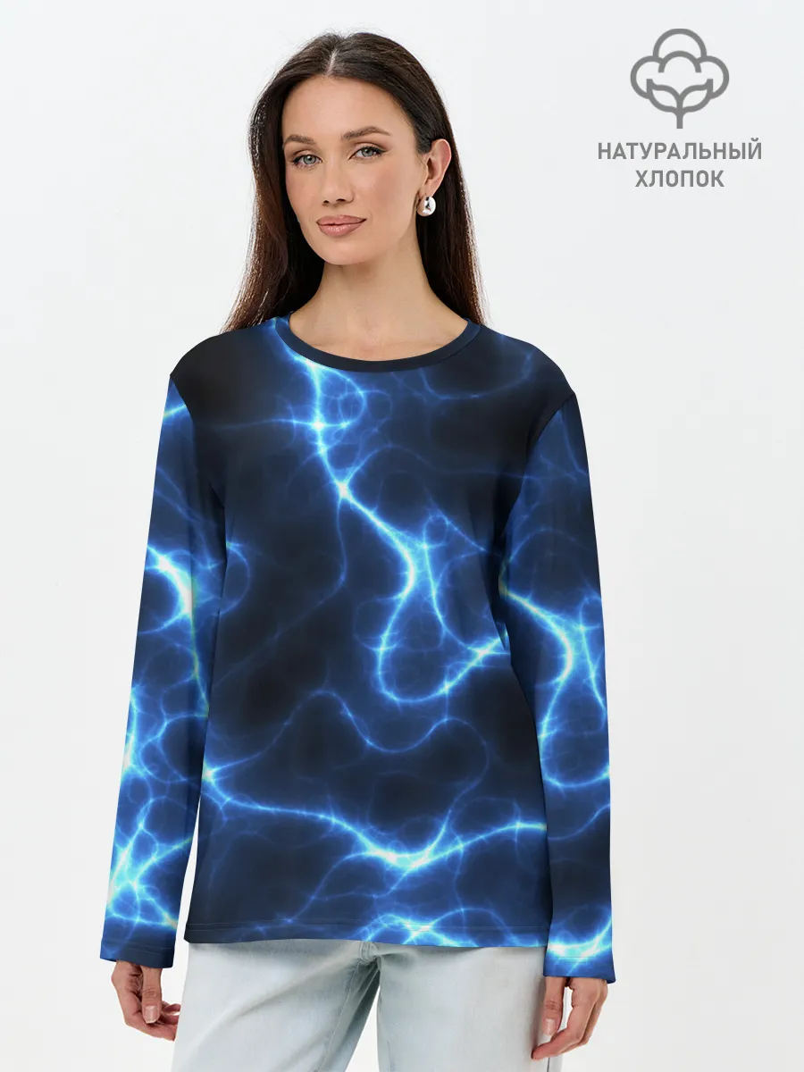 Лонгслив женский. Хлопок / Energy Waves