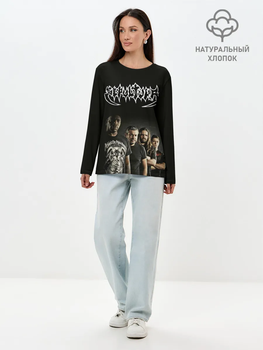 Лонгслив женский. Хлопок / Sepultura