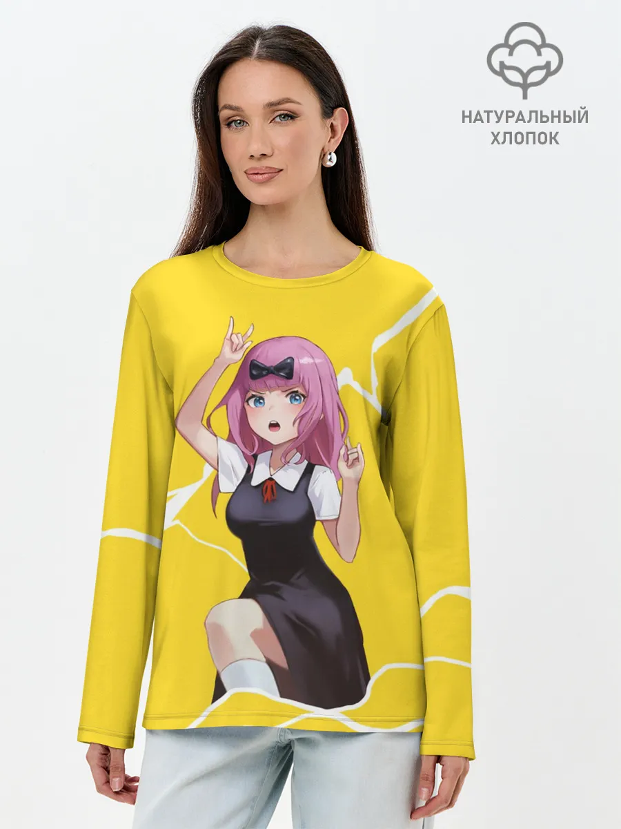 Лонгслив женский. Хлопок / Chika Chika