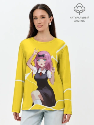 Лонгслив женский. Хлопок / Chika Chika