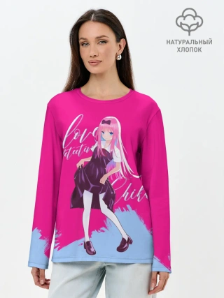 Лонгслив женский. Хлопок / Love detective Chika