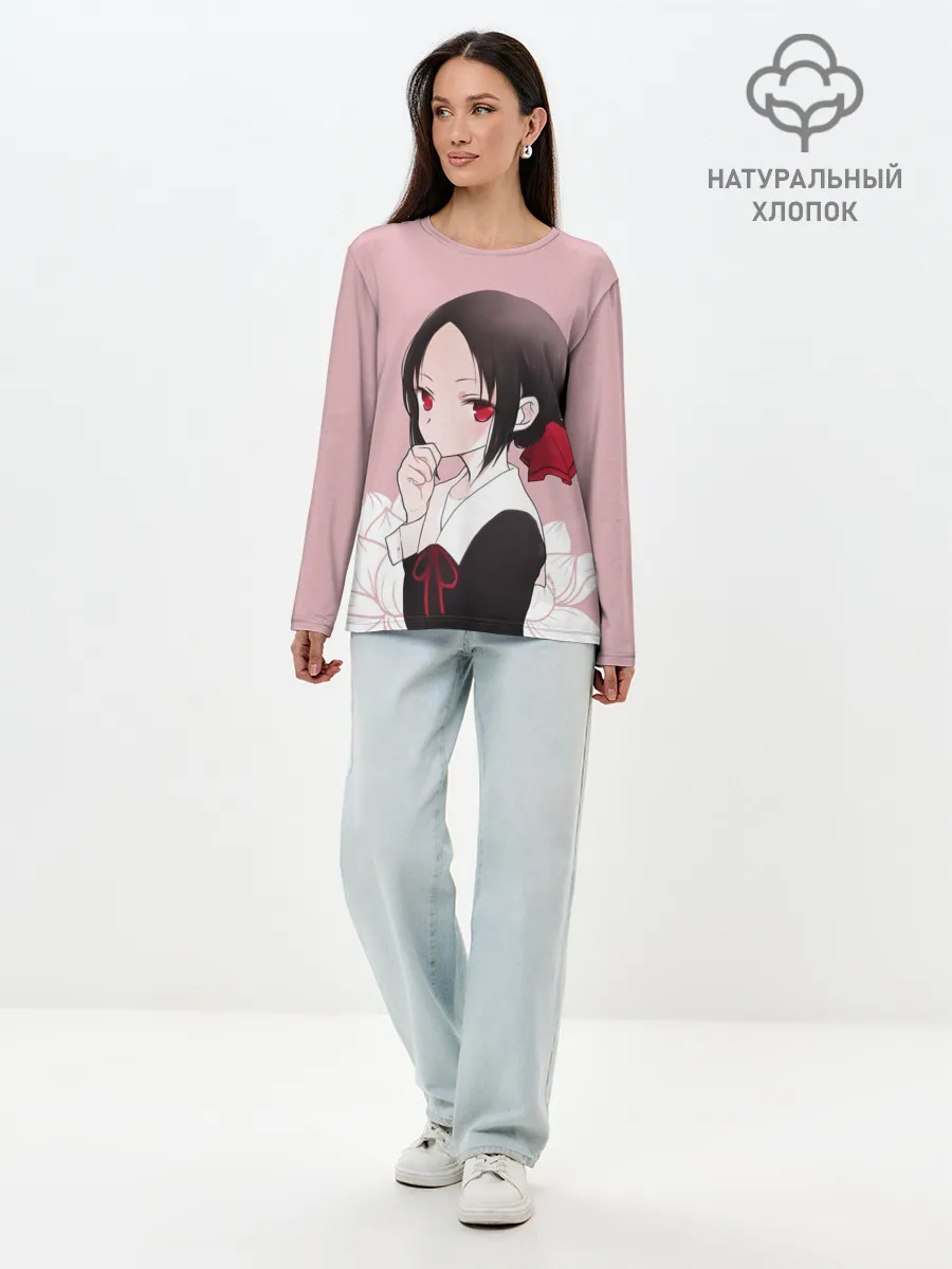 Лонгслив женский. Хлопок / Kaguya Flower