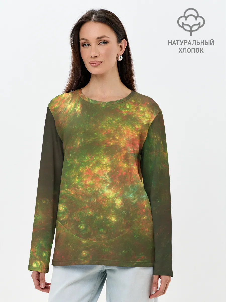 Лонгслив женский. Хлопок / КосмИчесКая ПыЛь