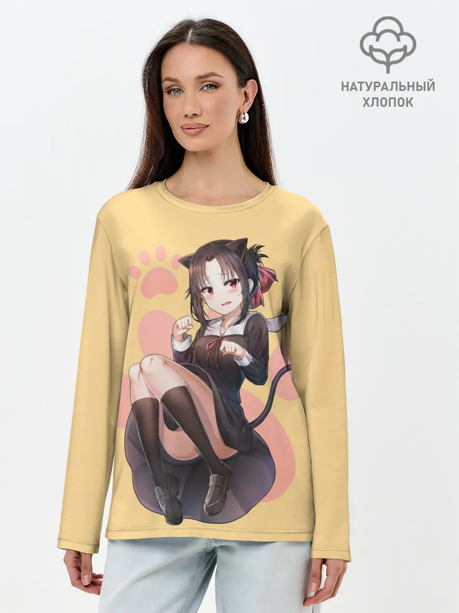 Лонгслив женский. Хлопок / Neko Kaguya