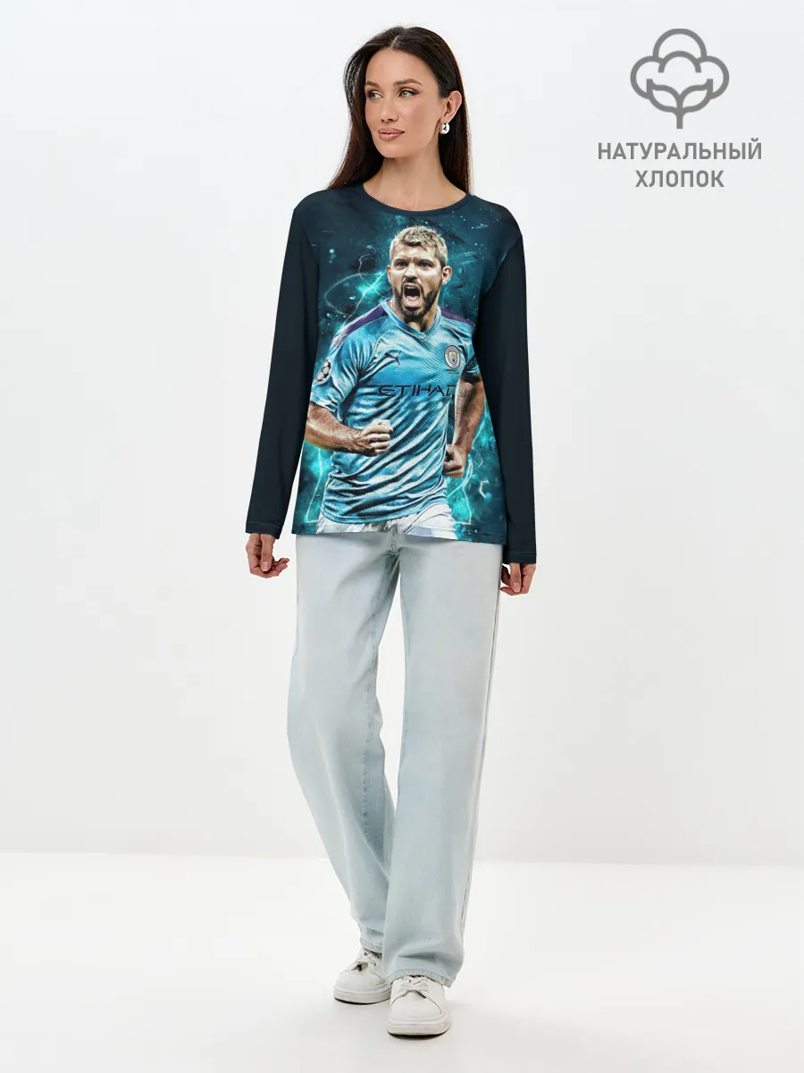 Лонгслив женский. Хлопок / Серхио Агуэро