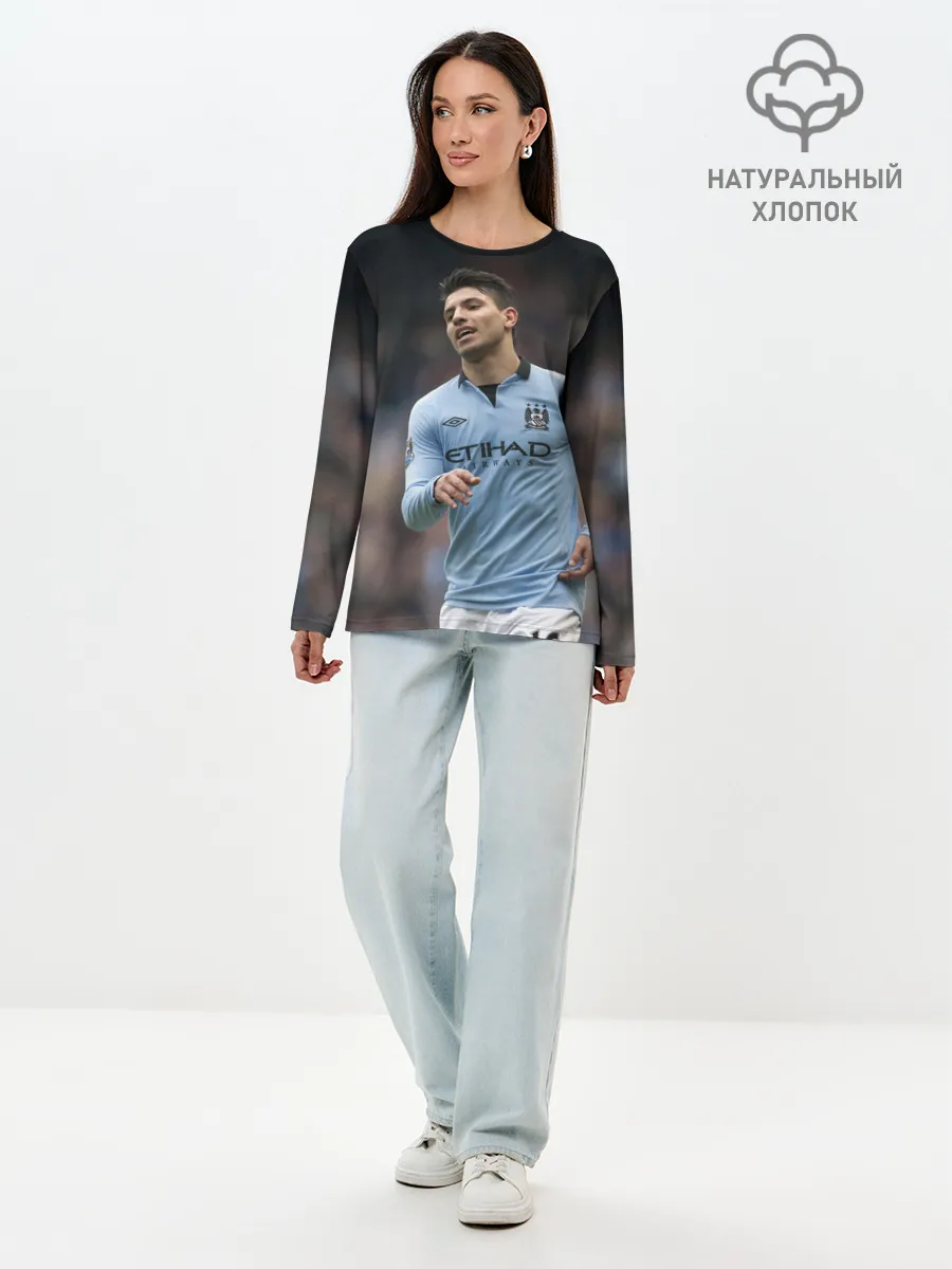 Лонгслив женский. Хлопок / Серхио Агуэро