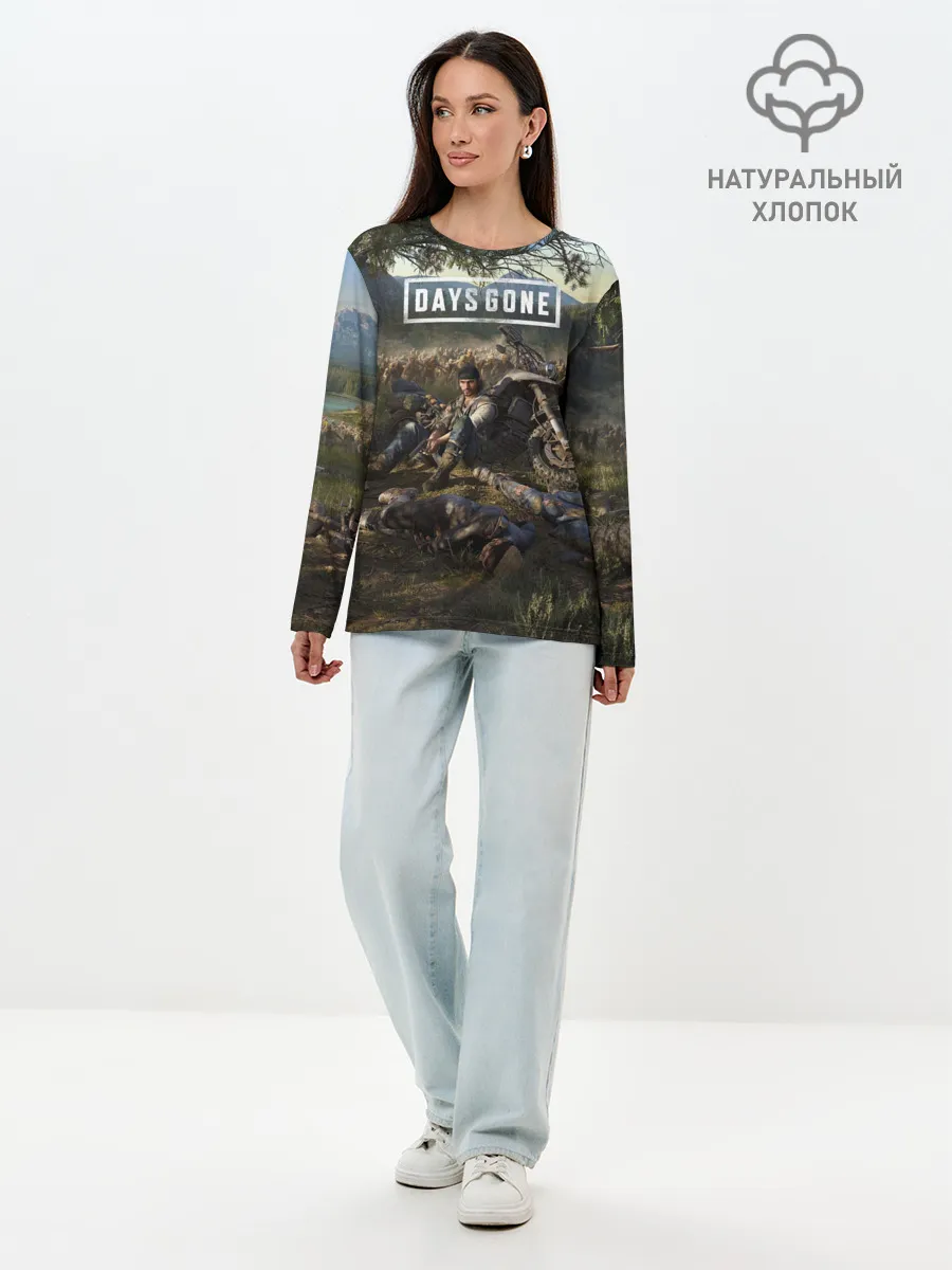 Лонгслив женский. Хлопок / Days gone Дикон и толпа фриков