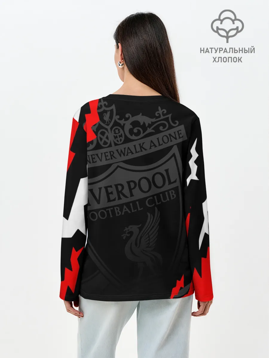 Лонгслив женский. Хлопок / LIVERPOOL / ЛИВЕРПУЛЬ / СПОРТ