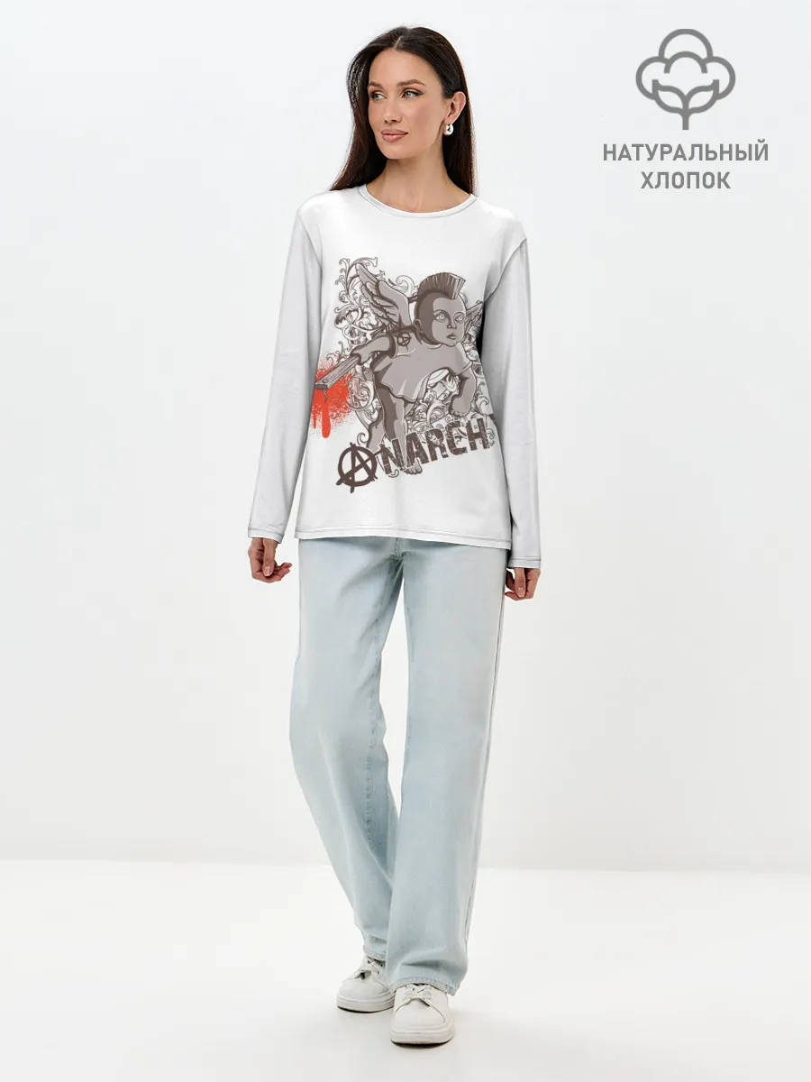Лонгслив женский. Хлопок / АНГЕЛ АНАРХИИ