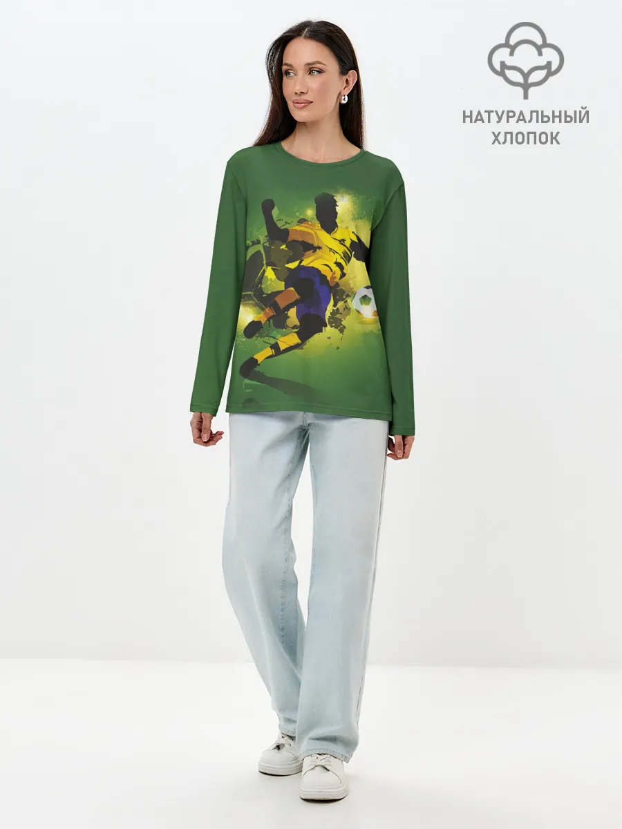 Лонгслив женский. Хлопок / Футбол