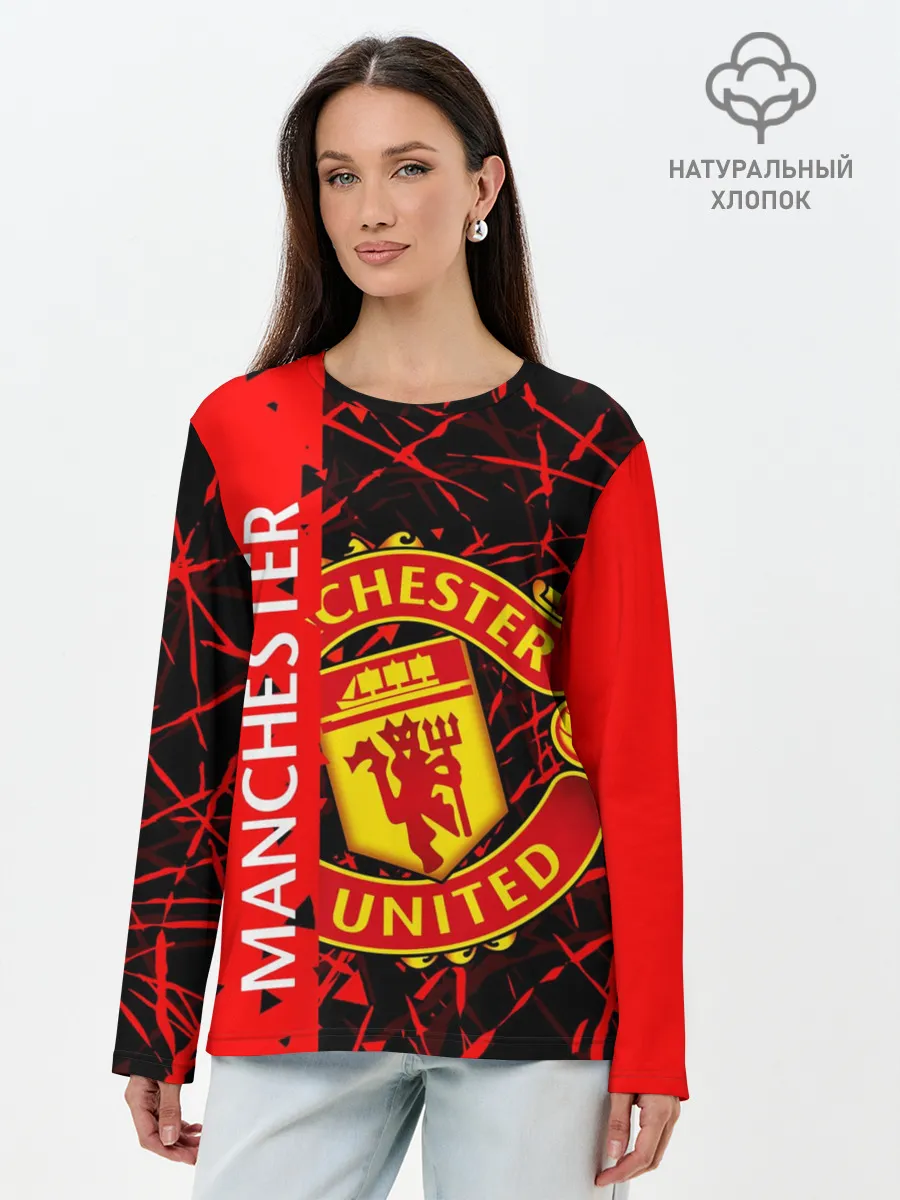 Лонгслив женский. Хлопок / МАНЧЕСТЕР / MANCHESTER UNITED