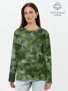Лонгслив женский. Хлопок / Canvas Green Camo