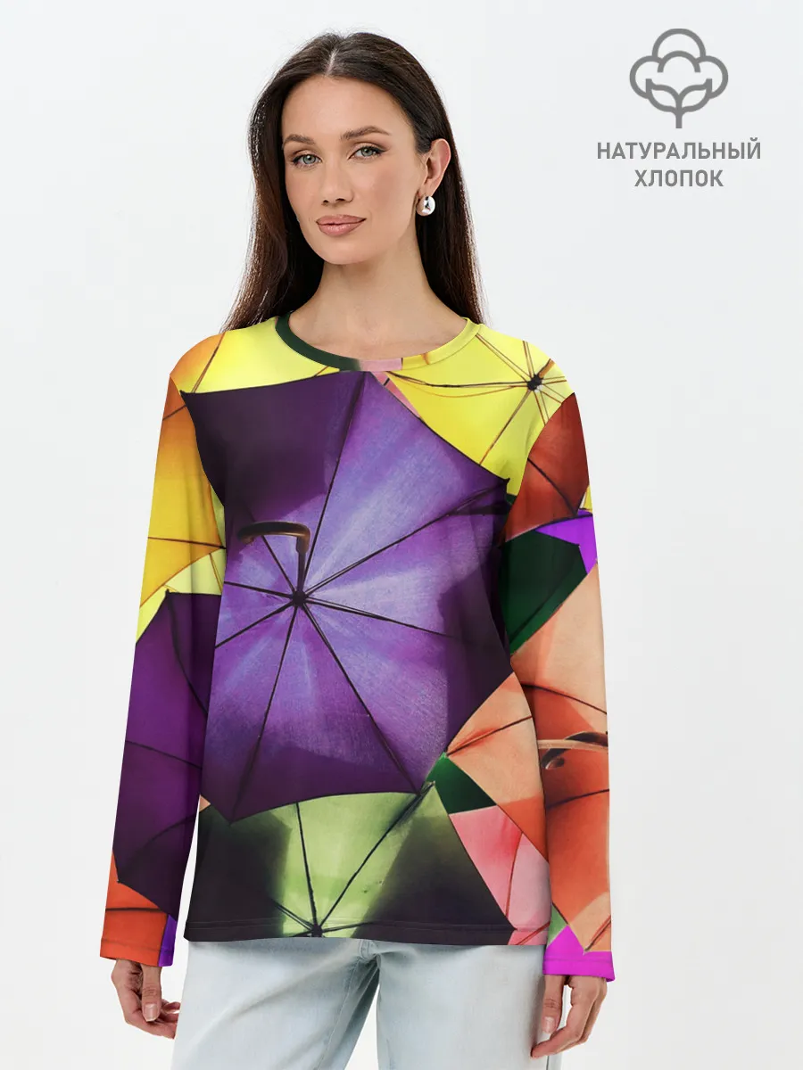 Лонгслив женский. Хлопок / Umbrellas