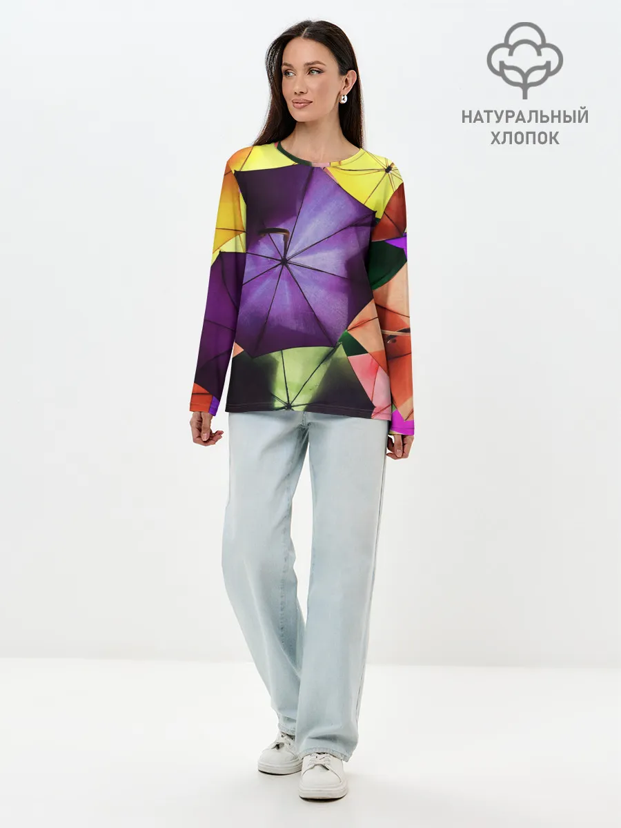 Лонгслив женский. Хлопок / Umbrellas