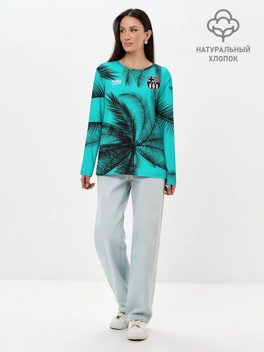 Лонгслив женский. Хлопок / FC Barcelona | Pre-Match