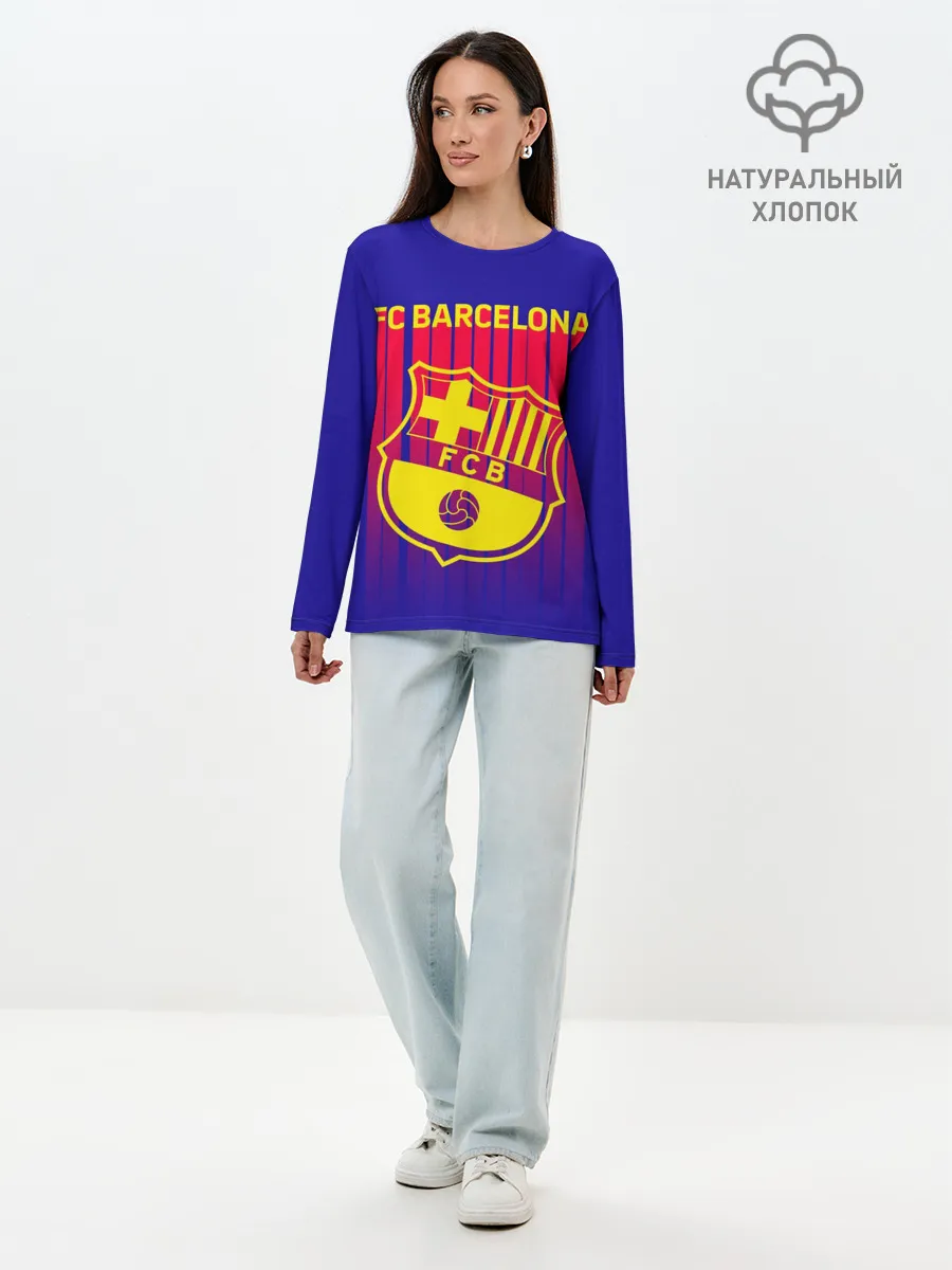 Лонгслив женский. Хлопок / FC BARCELONA / ФК БАРСЕЛОНА