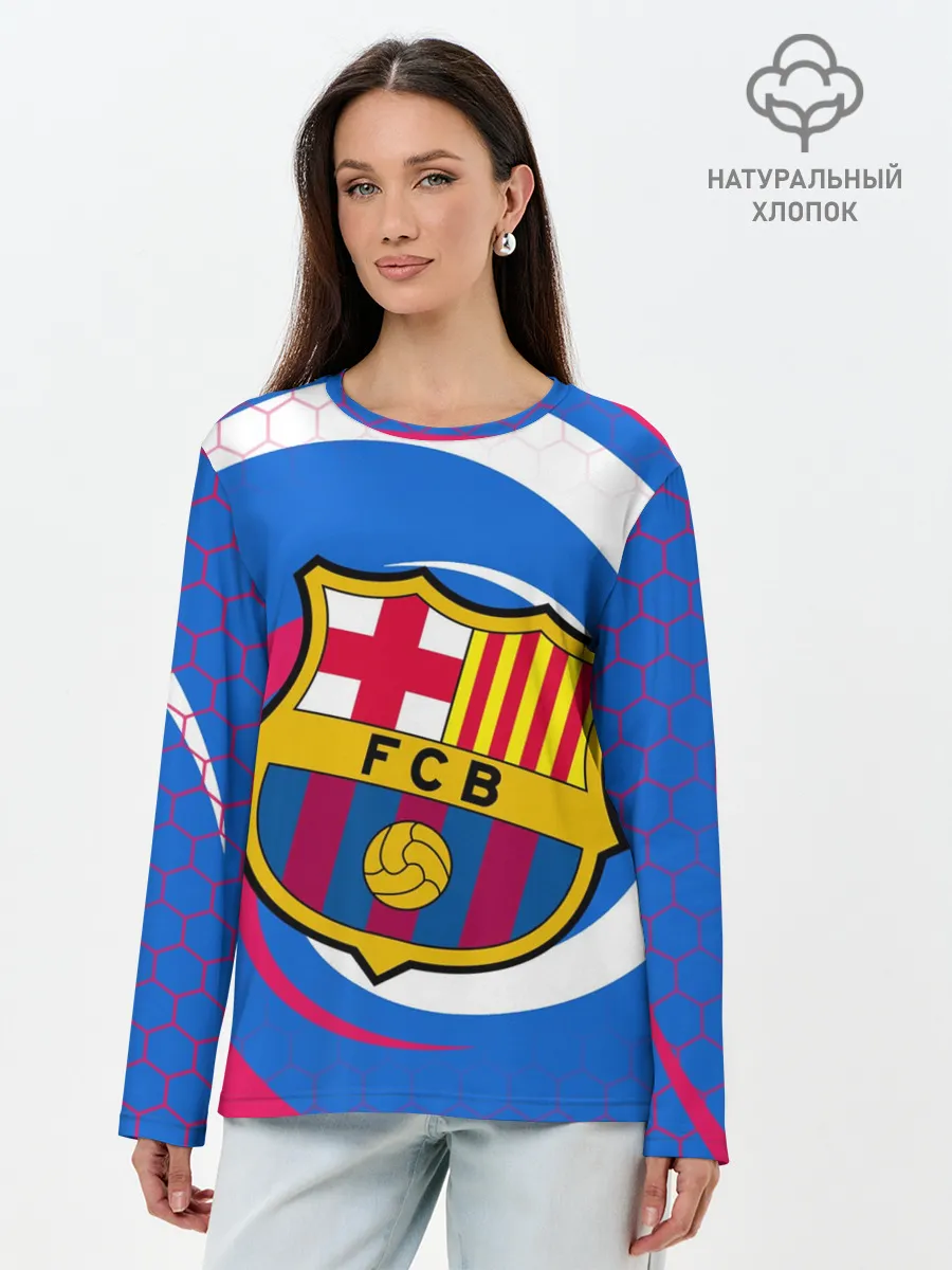 Лонгслив женский. Хлопок / FC BARCELONA / ФК БАРСЕЛОНА