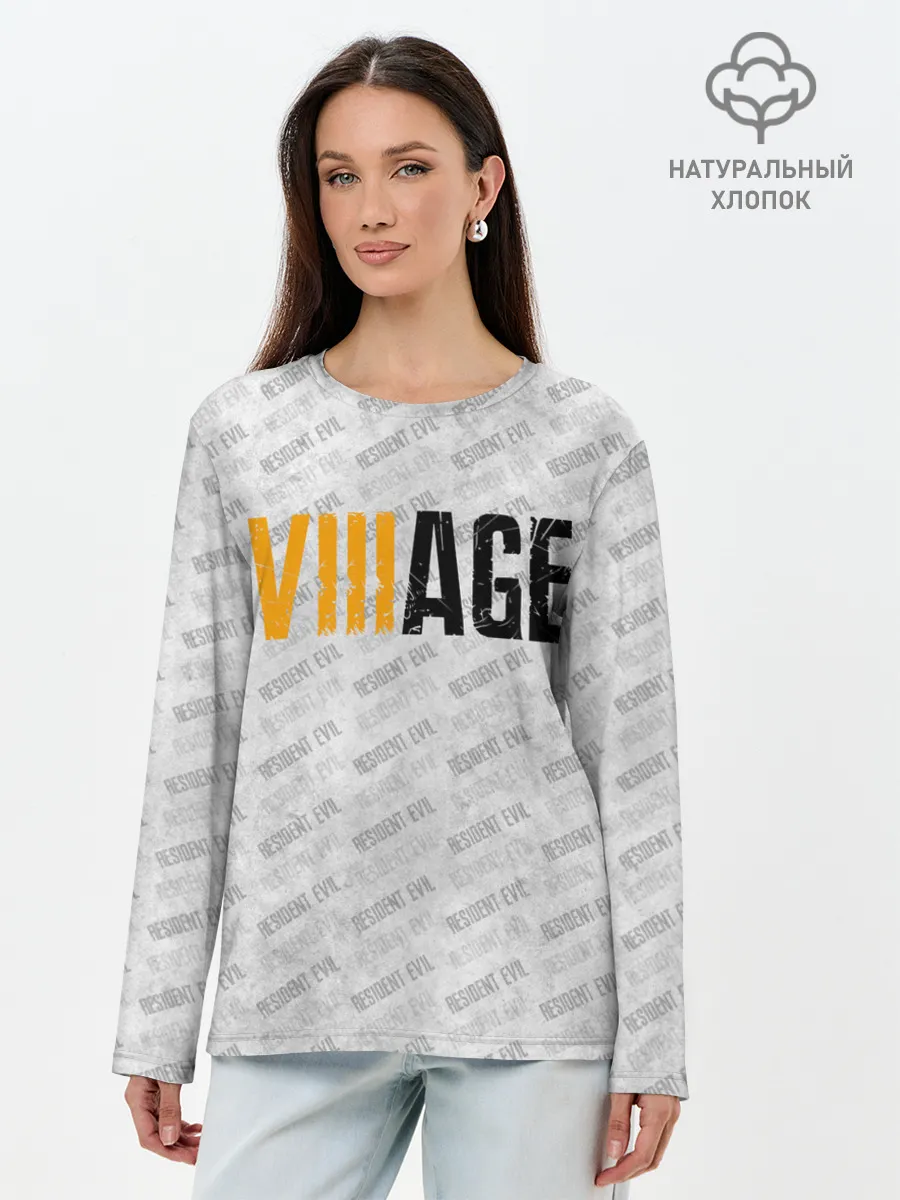 Лонгслив женский. Хлопок / VILLAGE | ДЕРЕВНЯ ОБИТЕЛЬ ЗЛА